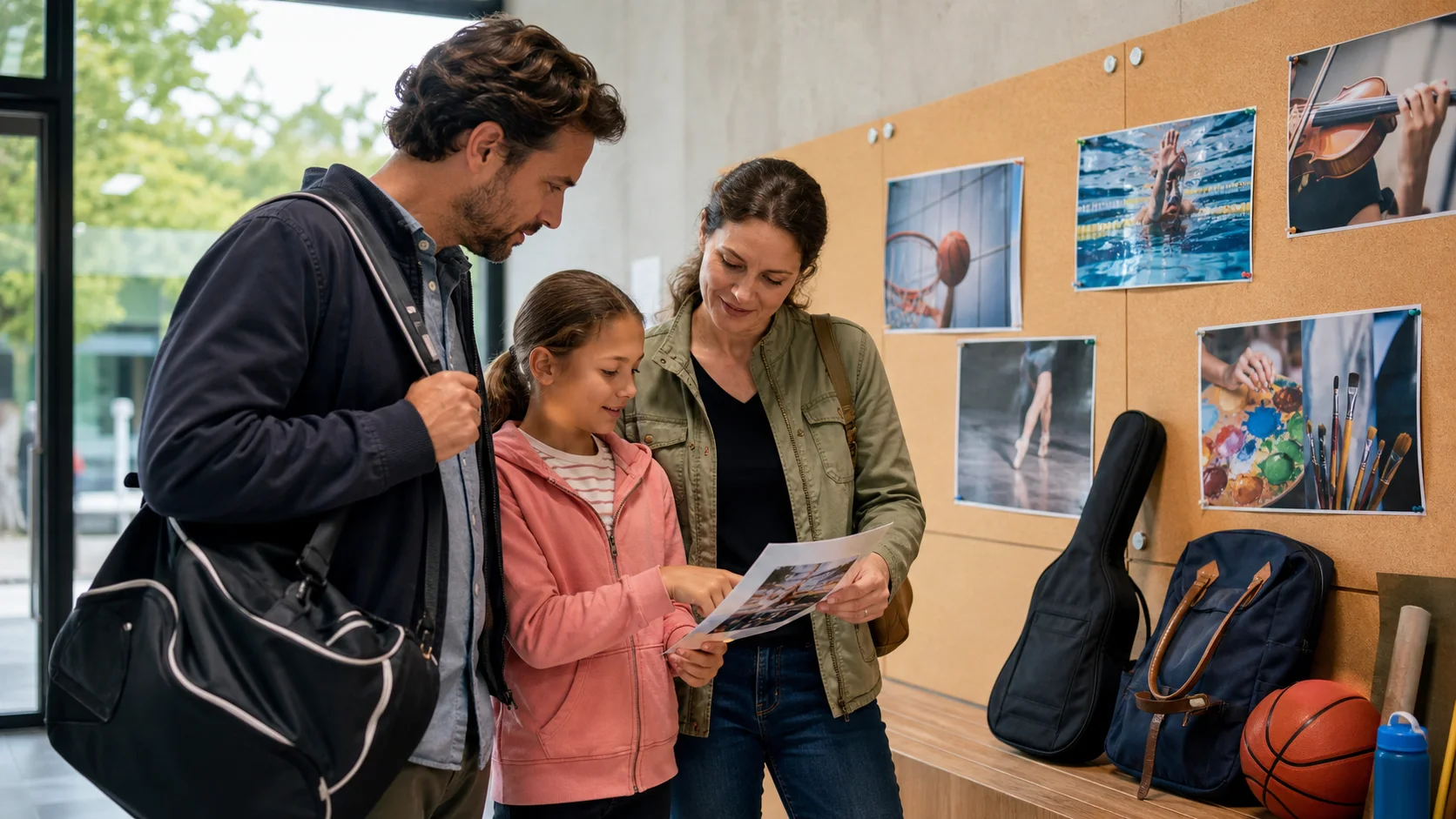 Une famille organise les temps d&rsquo;&eacute;cole et d&rsquo;activit&eacute;s