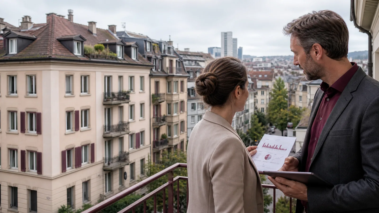 Illustration autour de Investissement immobilier locatif en Suisse : rendement, risques et fiscalité